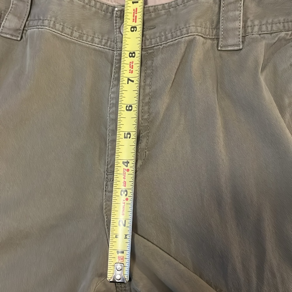 Liz Claiborne Vintage Army Olive Avacado Green Low Rise Cargo Utility Capris 8 - Picture 10 of 16